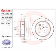 BREMBO brake disc 08. A635.11, set of 2 - Brake Disc