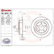 BREMBO brake disc 08. A643.10, set of 2 - Brake Disc