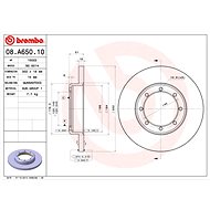 BREMBO brake disc 08. A650.10, set of 2 - Brake Disc