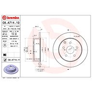BREMBO brake disc 08. A714.10, set of 2 - Brake Disc