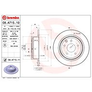 BREMBO brake disc 08. A715.10, set of 2 - Brake Disc