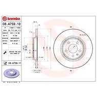 BREMBO brake disc 08. A759.11, set of 2 - Brake Disc