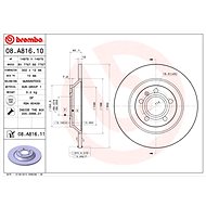 BREMBO brake disc 08. A816.11, set of 2 - Brake Disc