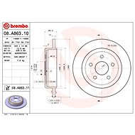 BREMBO brake disc 08. A863.10, set of 2 - Brake Disc