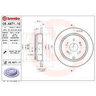 BREMBO brake disc 08. A871.10, set of 2 - Brake Disc