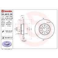 BREMBO brake disc 08. A915.20, set of 2 - Brake Disc