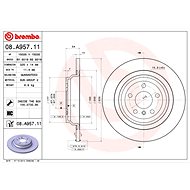BREMBO brake disc 08. A957.11, set of 2 - Brake Disc