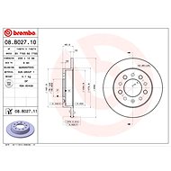 BREMBO brake disc 08. B027.10, set of 2 - Brake Disc