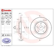 BREMBO brake disc 08. B045.10, set of 2 - Brake Disc