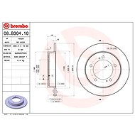 BREMBO brake disc 08. B304.10, set of 2 - Brake Disc