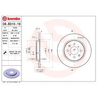 BREMBO brake disc 08. B310.10, set of 2 - Brake Disc