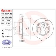 BREMBO brake disc 08. B347.41, set of 2 - Brake Disc