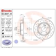 BREMBO brake disc 08. B347.4X, set of 2 - Brake Disc