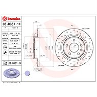 BREMBO brake disc 08. B351.1X, set of 2 - Brake Disc