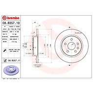 BREMBO brake disc 08. B357.10, set of 2 - Brake Disc