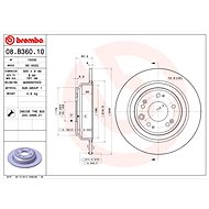 BREMBO brake disc 08. B360.10, set of 2 - Brake Disc