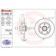 BREMBO brake disc 08. B369.37, set of 2 - Brake Disc