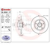 BREMBO brake disc 08. B391.17, set of 2 - Brake Disc