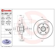 BREMBO brake disc 08. B391.27, set of 2 - Brake Disc