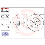 BREMBO brake disc 08. B395.17, set of 2 - Brake Disc