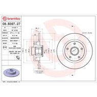BREMBO brake disc 08. B397.27, set of 2 - Brake Disc