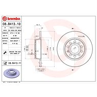 BREMBO brake disc 08. B413.10, set of 2 - Brake Disc