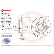 BREMBO brake disc 08. B413.75, set of 2 - Brake Disc