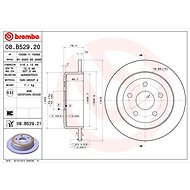 BREMBO brake disc 08. B529.21, set of 2 - Brake Disc