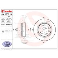 BREMBO brake disc 08. B586.10, set of 2 - Brake Disc