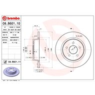 BREMBO brake disc 08. B601.11, set of 2 - Brake Disc