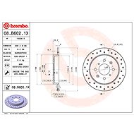 BREMBO brake disc 08. B602.1X, set of 2 - Brake Disc