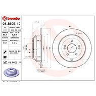 BREMBO brake disc 08. B605.11, set of 2 - Brake Disc