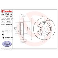 BREMBO brake disc 08. B649.10, set of 2 - Brake Disc