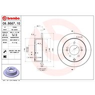 BREMBO brake disc 08. B667.11, set of 2 - Brake Disc