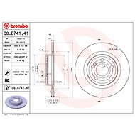 BREMBO brake disc 08. B741.41, set of 2 - Brake Disc