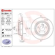 BREMBO brake disc 08. B844.11, set of 2 - Brake Disc