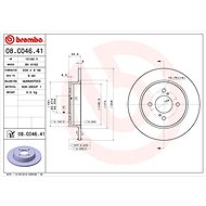 BREMBO brake disc 08. C046.41, set of 2 - Brake Disc