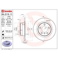BREMBO brake disc 08. C115.11, set of 2 - Brake Disc