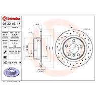 BREMBO brake disc 08. C115.1X, set of 2 - Brake Disc