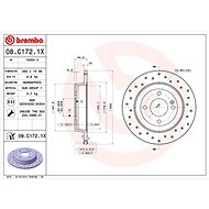 BREMBO brake disc 08. C172.1X, set of 2 - Brake Disc