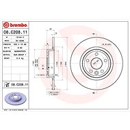 BREMBO brake disc 08. C208.11, set of 2 - Brake Disc