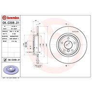 BREMBO brake disc 08. C208.21, set of 2 - Brake Disc