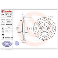 BREMBO brake disc 08. C250.2X, set of 2 - Brake Disc