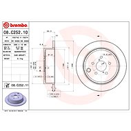 BREMBO brake disc 08. C252.10, set of 2 - Brake Disc