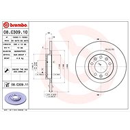 BREMBO brake disc 08. C309.10, set of 2 - Brake Disc
