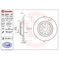 BREMBO brake disc 08. C501.11, set of 2 - Brake Disc