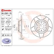 BREMBO brake disc 08. C501.75, set of 2 - Brake Disc