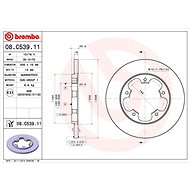 BREMBO brake disc 08. C539.11, set of 2 - Brake Disc
