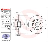 BREMBO brake disc 08. C647.17, set of 2 - Brake Disc