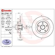 BREMBO brake disc 08. C742.17, set of 2 - Brake Disc